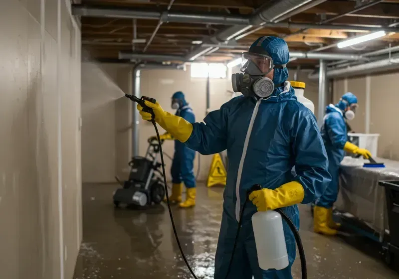 Basement Sanitization and Antimicrobial Treatment process in White City, FL